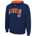 thumbnail image 2 of Men's Colosseum Navy Auburn Tigers Arch & Logo 3.0 Full-Zip Hoodie, 2 of 3