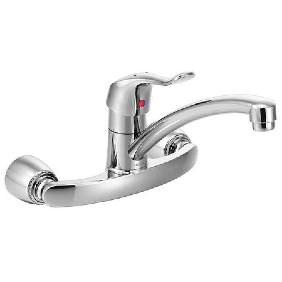 MOEN COMMERCIAL 8713 Manual, 8" Mount, 3 Hole Low Arc Kitchen Faucet