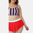 thumbnail image 4 of Traje de baño mujer talla extra, modelo 7507 (Rojo rayas) rojo 42 Roman Fashion Traje de baño 7507, 4 of 6
