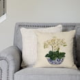 thumbnail image 4 of Blue and White Floral Pillow Cover 18x18 Inch Chinoiserie Porcelain Ginger Jar Grandmillennial Green Outdoor Farmhouse Decorations Decorative Throw Pillows Cases for Home Room Couch Decor, 4 of 6