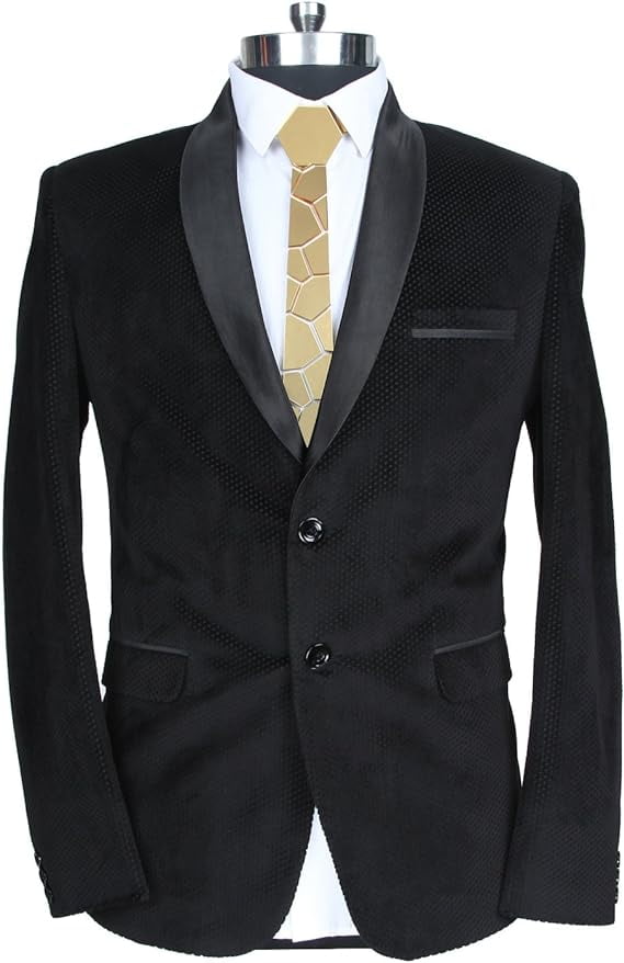 Gold Mirror Pebble Convulsion Tech Tie