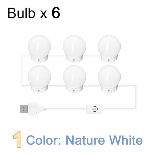 LED Maskeup Mirror Light Full Backlit Mirror USB Dimmle Table Mirror with Light 3 Colors Lights ,Widely Use