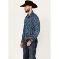 thumbnail image 2 of Rock & Roll Denim Men's And Paisley Print Long Sleeve Pearl Snap Stretch Western Blue Medium, 2 of 4