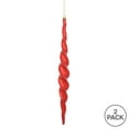 thumbnail image 3 of Vickerman 14.6" Red Shiny Spiral Icicle Christmas Ornament, Pack of 2, 3 of 4