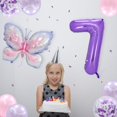 thumbnail image 3 of Set de globos Antwhale 7 mariposa morada para fiesta, 3 of 4