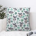 thumbnail image 4 of Wukai Bears and Tropical Leaves Premium Polyester Fleece Pillow Covers with Hidden Zipper Closure,Luxuriously Soft and Durable-16"x16", 4 of 7