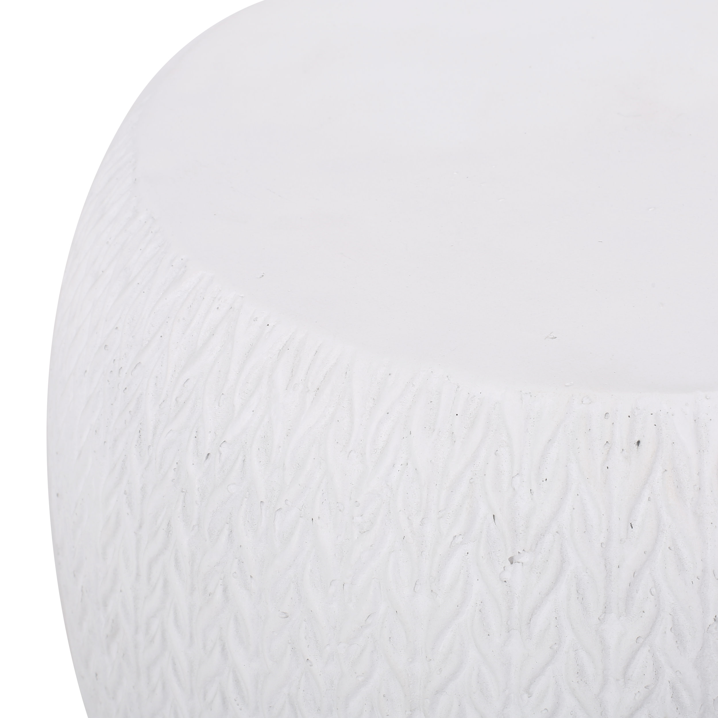 Anvil Lightweight Concrete Outdoor Side Table, Antique White