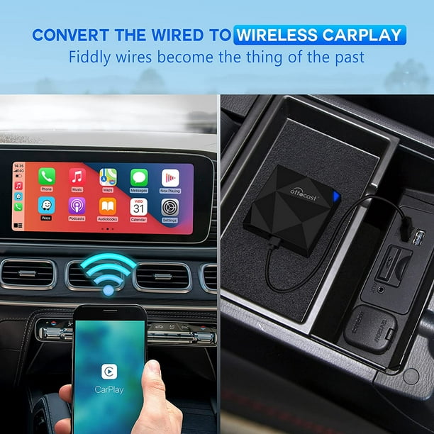 Android Auto Wireless Adapter for Car Android auto Small Car Dongle for OEM  Wired Car Model 2017+ Play Plug USB C to A, USB A Extension Cable, 90