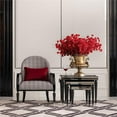 thumbnail image 2 of Michael Amini La Francaise Velvet Accent Chair - Domino/Black, 2 of 11