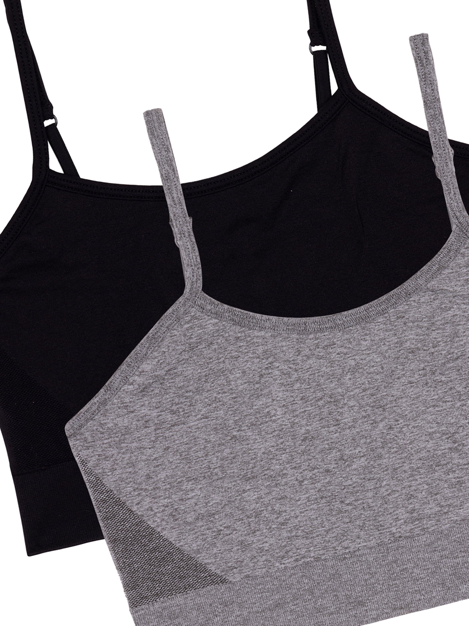 Wonder Nation Girls' Seamless Brami Recycled Bra, 2-Pack, Sizes XS-2XL