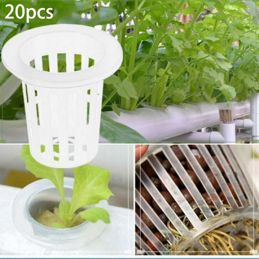 50X Vegetable Net Cups Slotted Mesh Soilless Culture Vegetable Pots Hydroponics 
