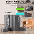 thumbnail image 3 of Nomipaw Cat Dog Feeder and Waterer - Automatic Gravity Feeding - Two-in-One - 1.6 Gallon Each Feeder - Dark Gray, 3 of 9