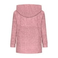 thumbnail image 4 of Women's Knit Christmas Snowman Printed Hooded Sweatshirt, Cute Long Sleeve Pullover Hoodie, Fall Winter Fashion Casual Top,Pink,XL, 4 of 5