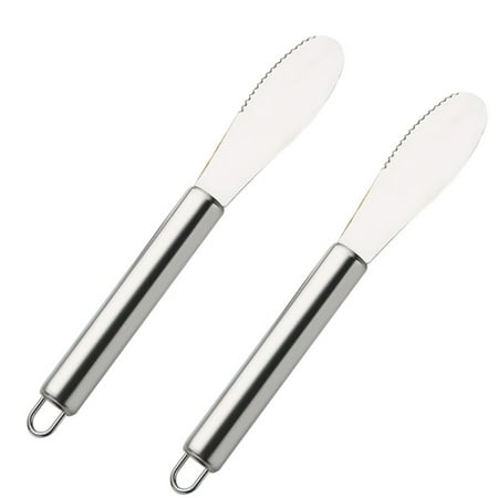 

Homemaxs 2Pcs Stainless Steel Cream Spatula Butter Spreader Cheese Spatula Cake Icing Kitchen Gadget for Cake Pastry (Silver)