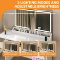 thumbnail image 5 of Craftian Vanity Desk Set with Mirror and Lights, Makeup Table with Charging Station, White, 5 of 7