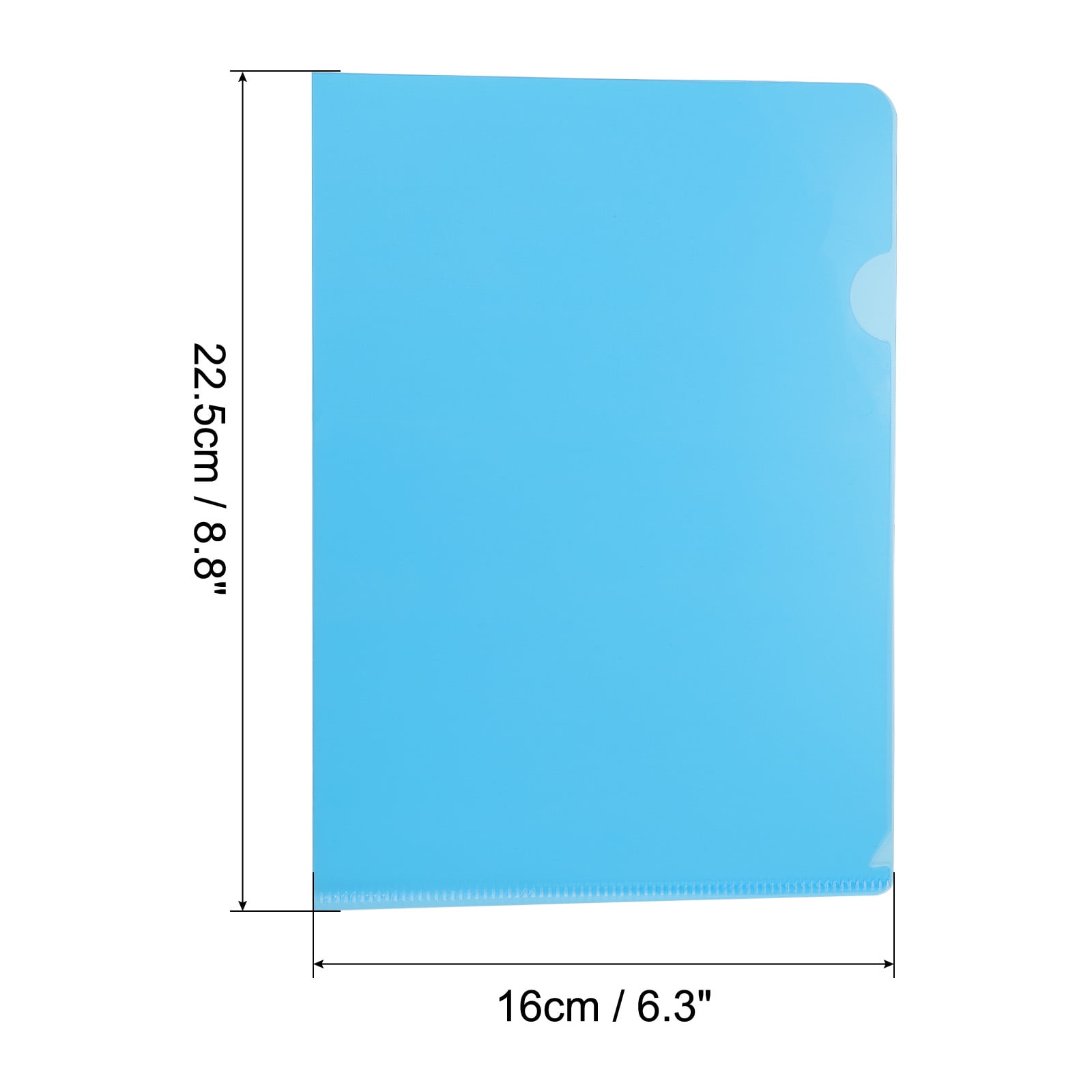 Unique Bargains L Type Folder File Project Pockets Jacket Sleeve Blue
