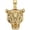Gold no chain, variant on Men's Stainless Steel Vintage Hip Hop Frightening King of The Forest Overlord Leader Animal Tribe Roaring Tiger Head Lucky Amulet Pendant Necklace