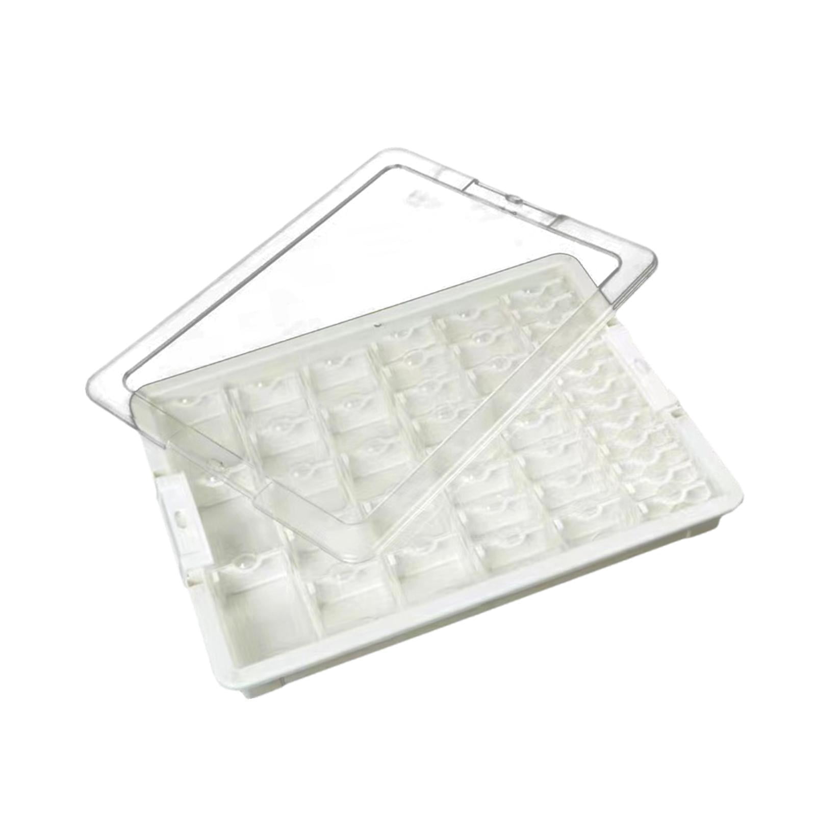 Yunhgft Bead Storage Box Bead Organizer Box with Lid Portable with Compartments Supplies 42 Grid