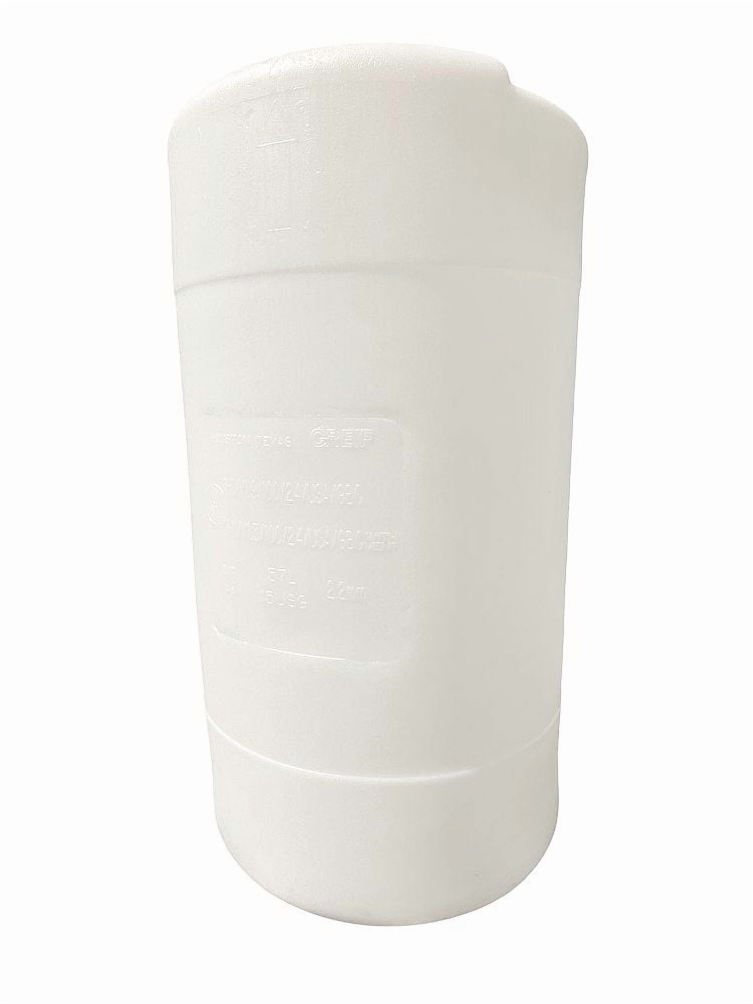 15 Gallon White Plastic Water Barrel w/ 2 inch & 3/4 inch bung caps