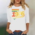 thumbnail image 2 of Lumosvexa Summer Womens Casual T-Shirt for Women Graphic Short Sleeved Shirt Tops Crew Neck T-Shirt White Size M, 2 of 5