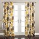 thumbnail image 1 of Juego de cortina de ventana Half Moon de Oscurecimiento amarillo gris 52x95, 1 of 2