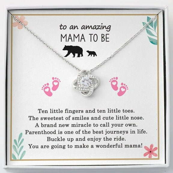 To An Amazing Mama To Be Necklace, First Time Mom Gift Necklace for Women, Adults Size