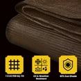 thumbnail image 5 of 6x20 FT Heavy-Duty Brown Mesh Tarp with Grommets - Sun Shade Cloth for Gardens, Greenhouses, Patios, Fences, and Outdoor Use, 5 of 8