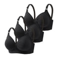 thumbnail image 3 of Lixiuxyad Women's Front Closure Floral Lace Bra Comfortable Support Underwire T Shirt Bralette Soft Wireless Everyday Wear,Bras for Women Gold 46, 3 of 3