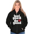 thumbnail image 5 of Feel Do Good Love Giving Kindness Zip Hoodie Sweatshirt Women Brisco Brands S, 5 of 6