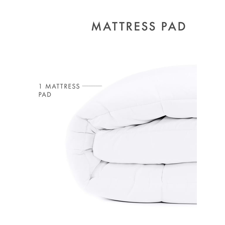 Comfort Canopy White Mattress Pad Ultra Plush Topper Luxury for King Size Beds