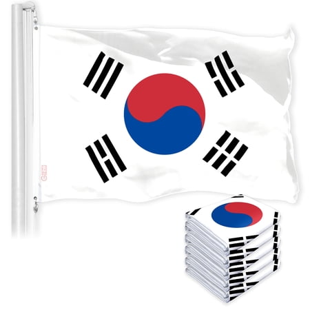 South Korea South Korean Flag 3x5FT 5-Pack 150D Printed Polyester By G128