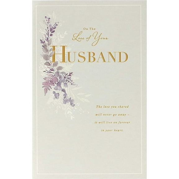 | Loss of Husband Sympathy Card | Condolences/Bereavement | Her/Him | Peaceful Design | With Envelope | 143 x 216 mm