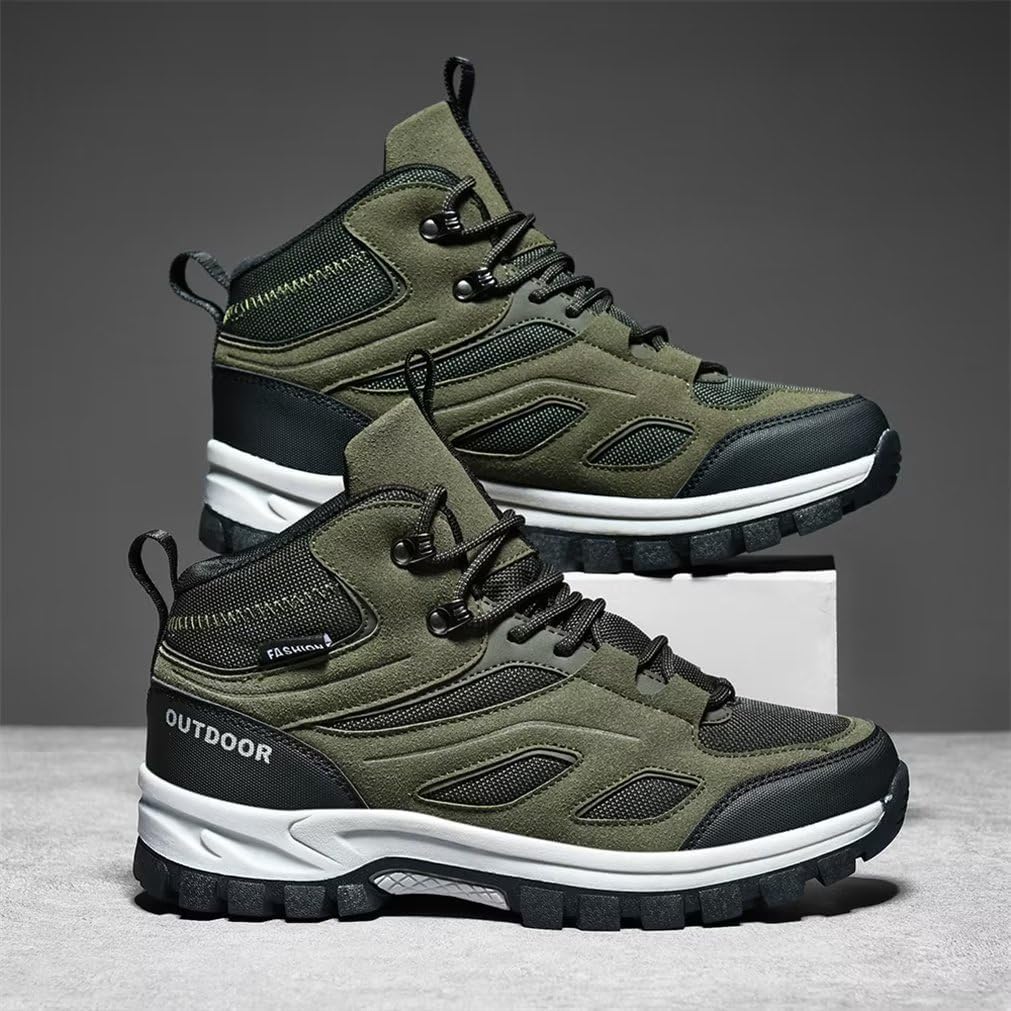 Hiking Shoes for Men with Arch Support Breathable Non-slip Lace-up Casual Walking Shoes Plus Size