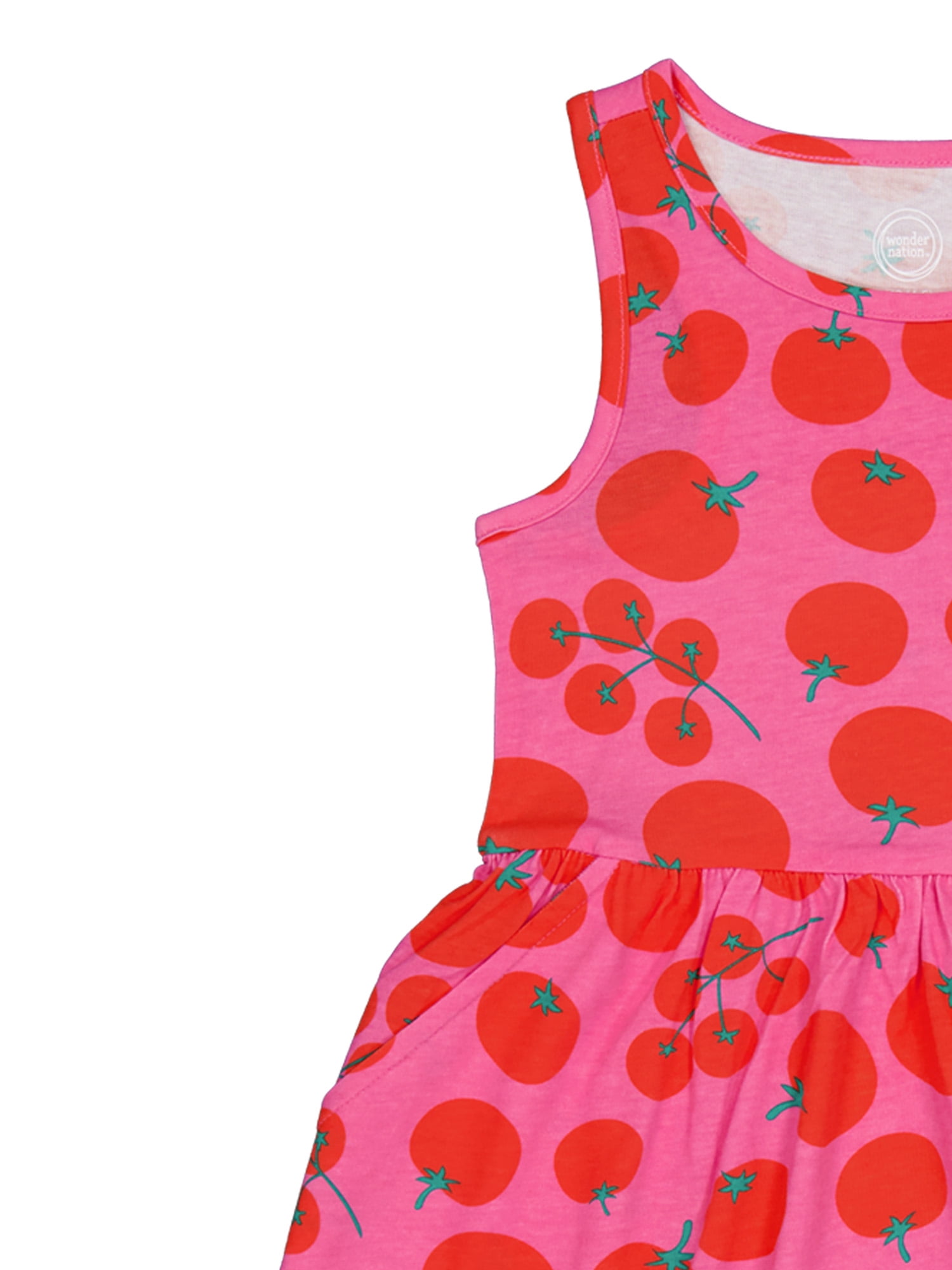 Wonder Nation Girls Play Dress and Short 2 Piece Set, Sizes XS-XLP