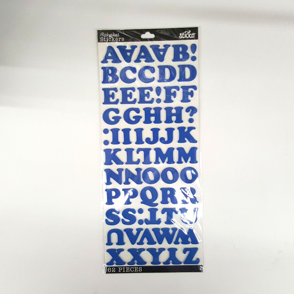 Wilton Large Blue Foam Alphabet Stickers, 62 Piece