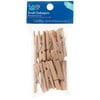 Hello Hobby Natural Brown Small Clothespins, 25 Count