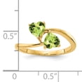 thumbnail image 3 of Primal Gold 14 Karat Yellow Gold 5mm Heart Peridot Ring, 3 of 7