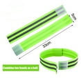 thumbnail image 2 of Reflective Bands for Arm, Ankle, Leg and Wrist. High Visibility Reflective Gear for Running, Night Walking and Cycling. Safety Reflector Straps. Very Large Reflective Surface Area - Green, 2 of 5