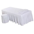 thumbnail image 4 of Falda para camilla de masaje, funda de almohada, funda de taburete, juego de ropa de cama de belleza Blanco, 4 of 7