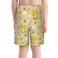 thumbnail image 3 of Cauagu Cute Bee Gnome 2 Print Swim Trunks for Men,Youth Boys Swim Shorts Compression Liner Beach Shorts Boys' Swimming Shorts 7-20 Years Bathing Suit-X-Large, 3 of 7