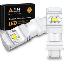 Alla Lighting 3800lm T25 3156 3157 White LED Bulbs Bright 3056 3057 3457 3157 LED Bulb 6000K Xenon LED Bulb for Turn Signal Lights, Back-Up Reverse Lights, DRL, Brake Lights Stop Light Tail Light(2pc)