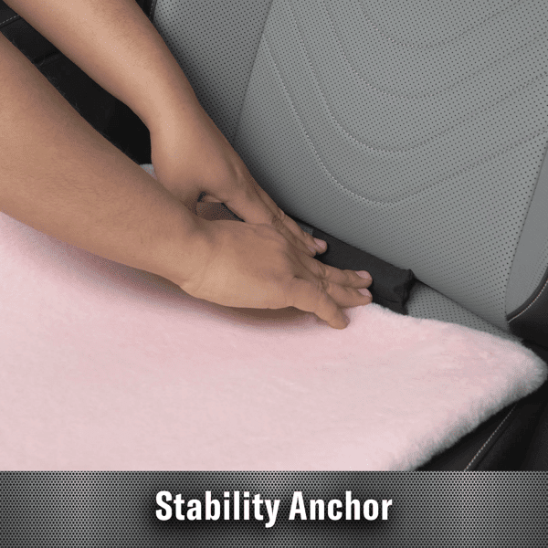 Auto Drive Plush Seat Cushion, Universal Fit for Cars, Trucks, SUVs, Sedans, Pink