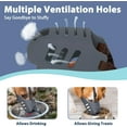 thumbnail image 4 of Dog Muzzle, Soft Muzzle for Small Medium Dogs Poodle Dachshund, Breathable Silicone Cage Mouth Cover to Prevent Biting and Chewing, Funny Rhino Muzzle with Adjustable Head Strap, 4 of 7