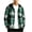 Green, variant on Boys Hooded Plaid Button Down Shirt Jacket, Long Sleeve Casual Flannel Outwear with Pocket, Lightweight Fall Coat for Kids Ages 5-15 Years,Orange_9-10Years