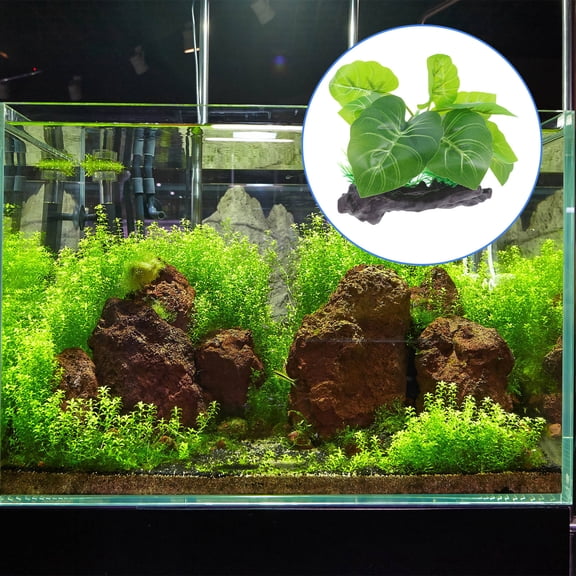 HEANUJJ Green Artificial Aquarium Plants for Fish Decoration and Natural Fish Shelter