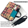 thumbnail image 3 of YFYANG 13 inch Universal Laptop Bag Oxford Cloth Laptop Sleeve, Multi-functional Baroque Style Plaid Floral Pattern Notebook Computer Messenger Bag Handbag, 3 of 8