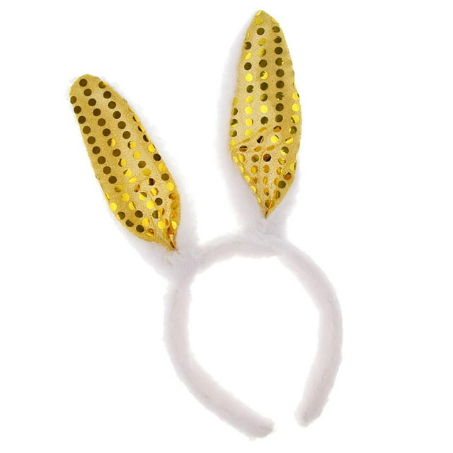 GUOOL Headband Rabbit Ear Hairband Baby Shower Party Gold