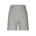 thumbnail image 6 of Plus Size Women's Solid Stretch Twill Shorts, Pull On Regular Fit Bermuda Length, Elastic Waist, Lightweight Summer Casual Hiking Shorts with Functional Pockets, Soft | CSEONE,Gray 5XL, 6 of 9