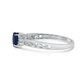 thumbnail image 4 of 10k White Gold Oval Sapphire And Diamond Ring, 4 of 6