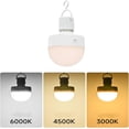 thumbnail image 5 of E26 Rechargeable Light Bulb with Remote Timer 3 Color Temperatures Backup Bulb for Sconce Lamps Dimmable Magnetic Bulbs for Indoor & Outdoor Emergency, 5 of 8
